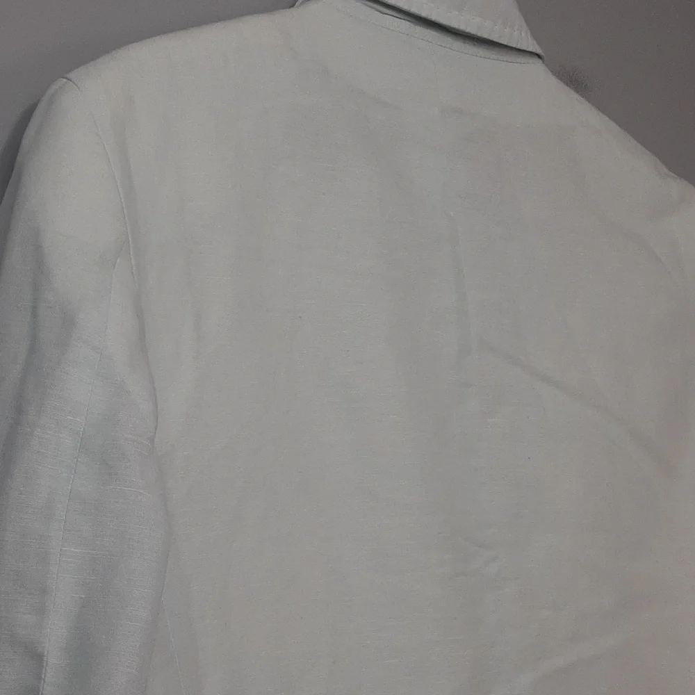 INC International Concepts Light Blue Linen Blazer Jacket